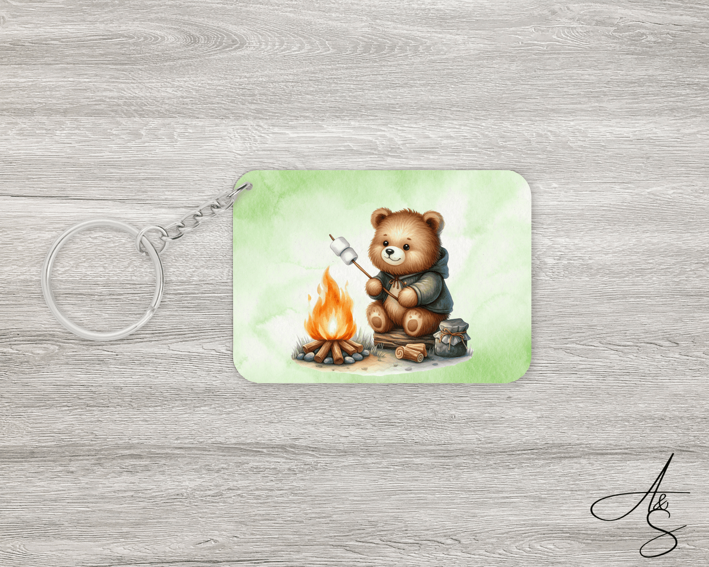 Ourson & feu de camp