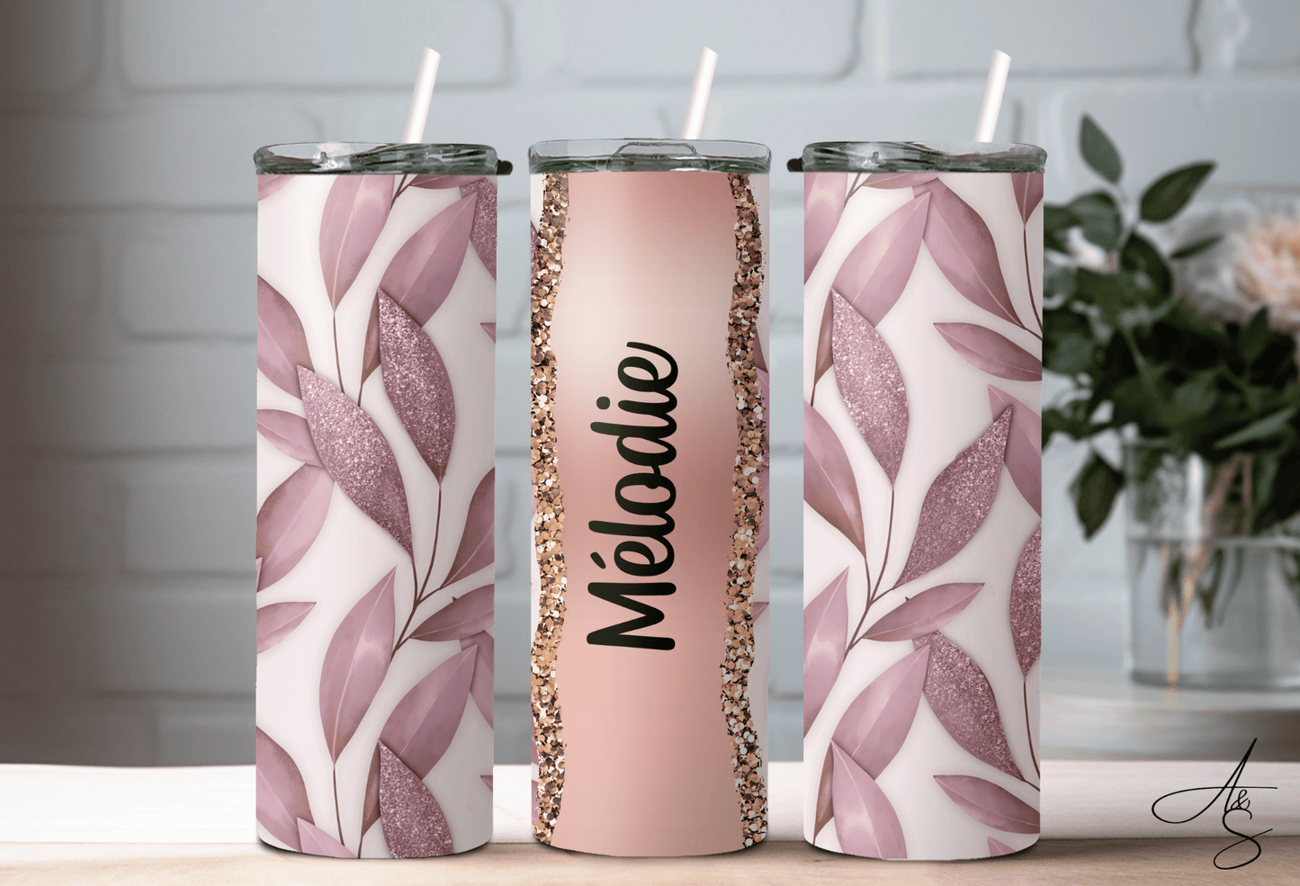 Feuille rose gold personnalisable
