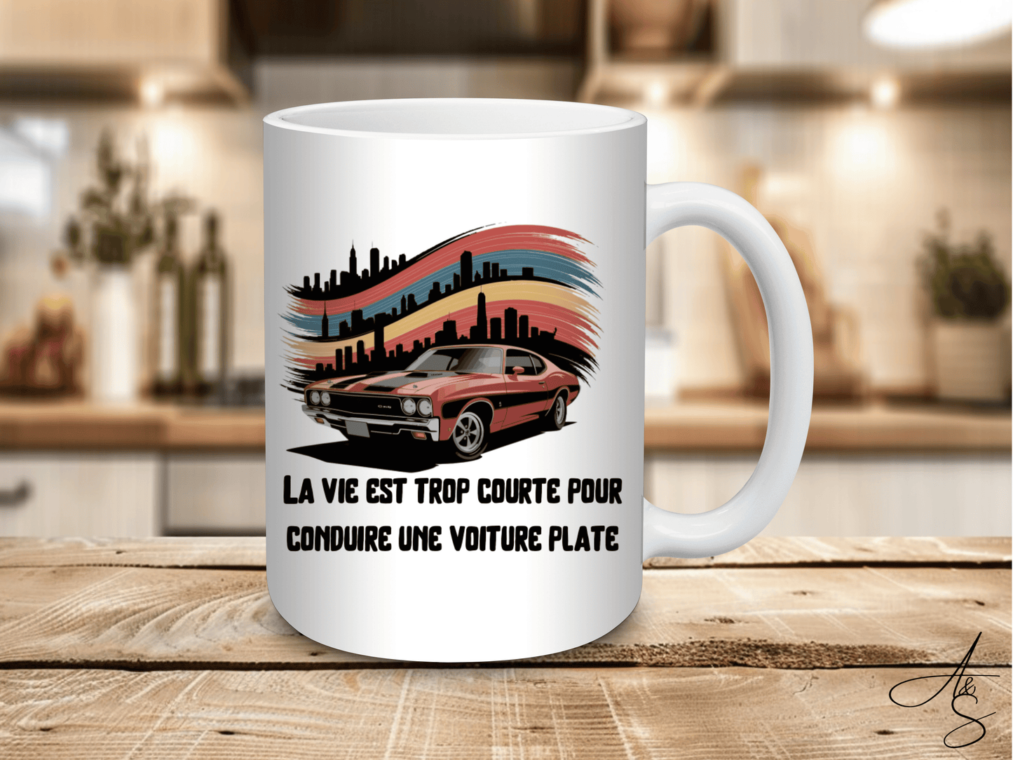 La vie est trop courte pour conduire une voiture plate