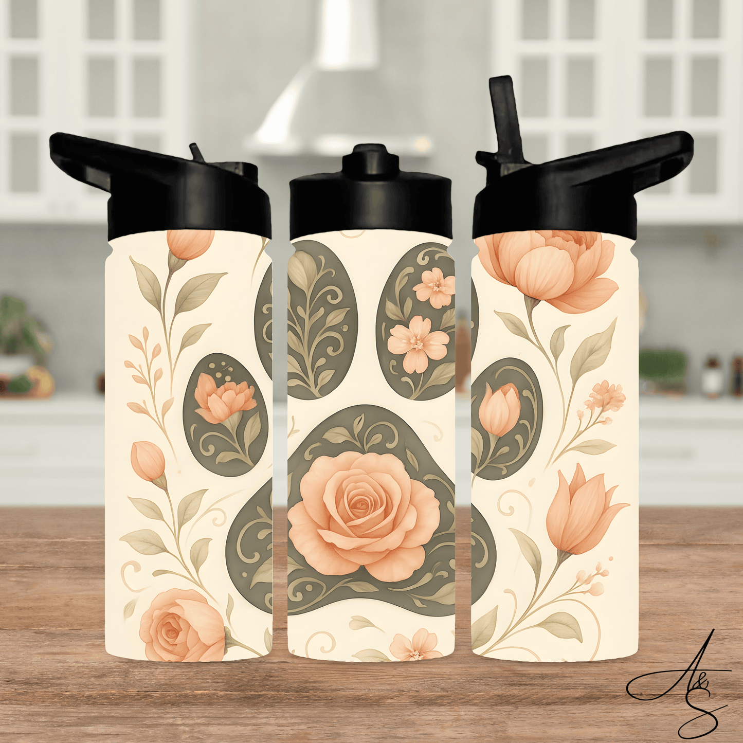 Patte d’animal & rose