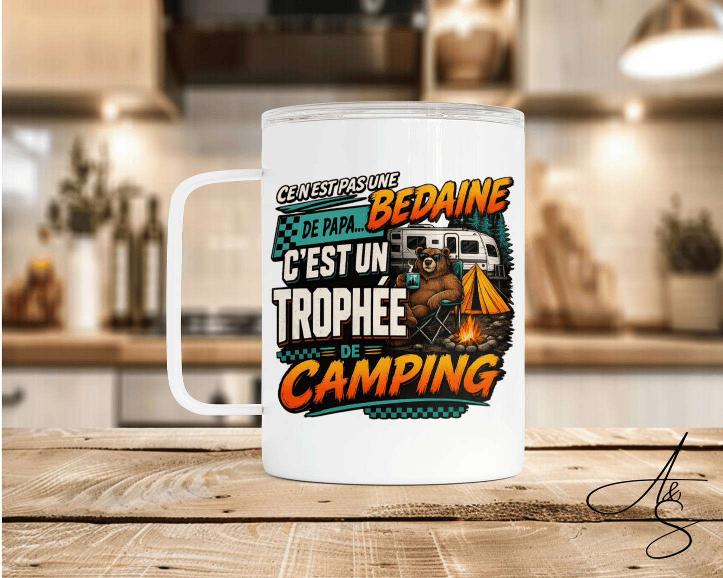 Ce n’est pas une bedaine de papa c’est un trophée de camping