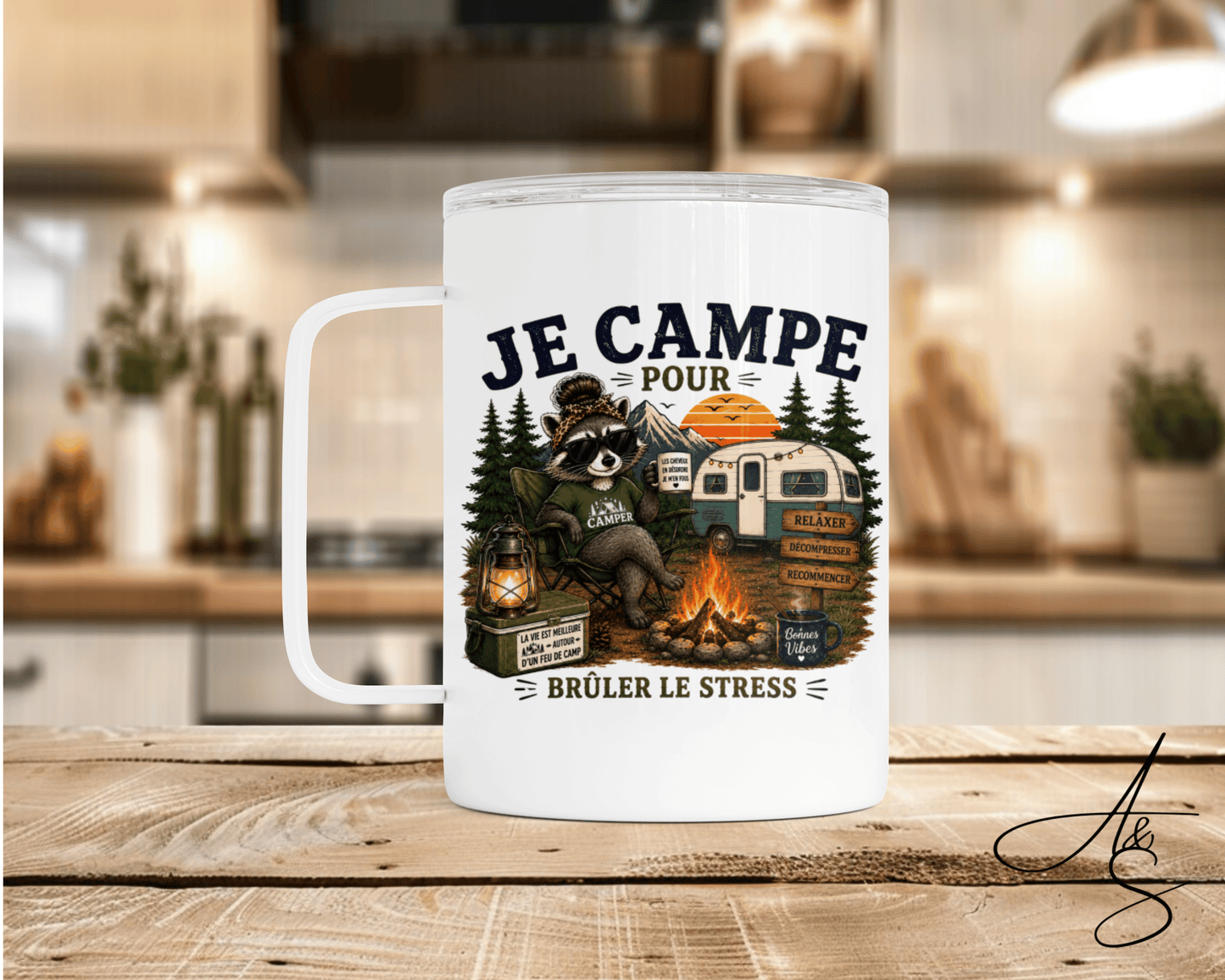 Je campe pour brûler le stress