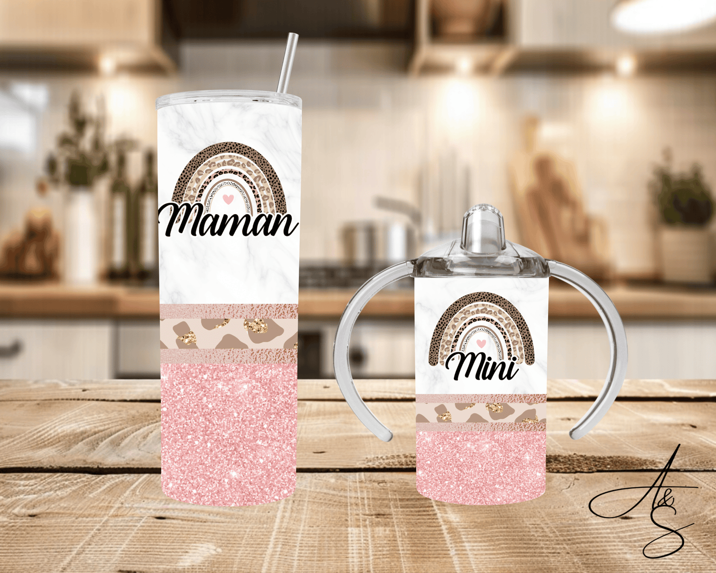 Maman & mini léopard