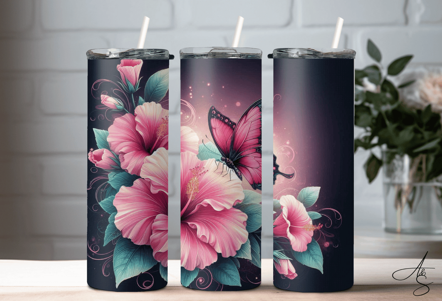 Hibiscus & papillons
