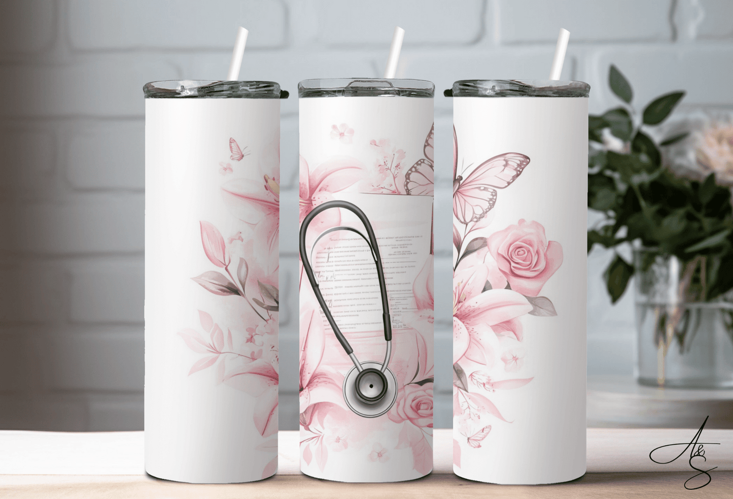 Stéthoscope rose