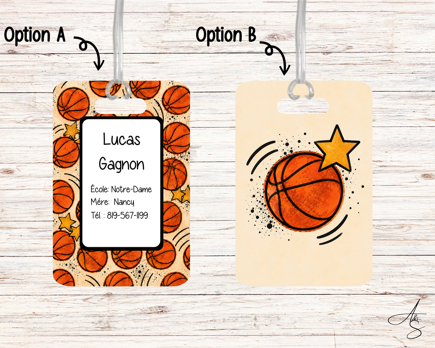 Ensemble basketball & étoiles