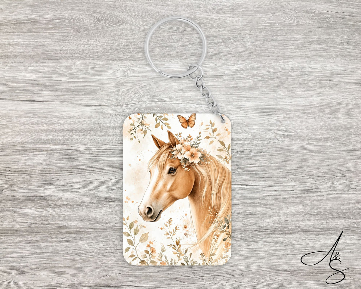 Cheval blond & papillons