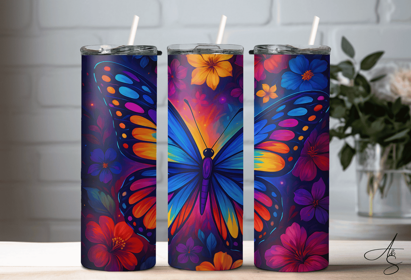 Papillon néon