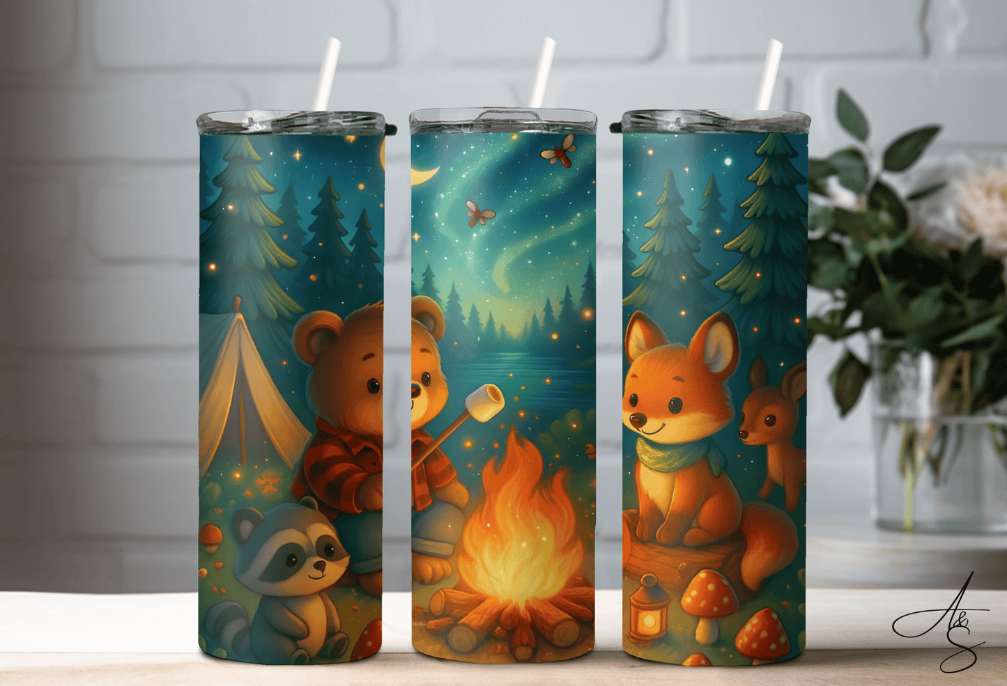 Animaux de forêt en camping