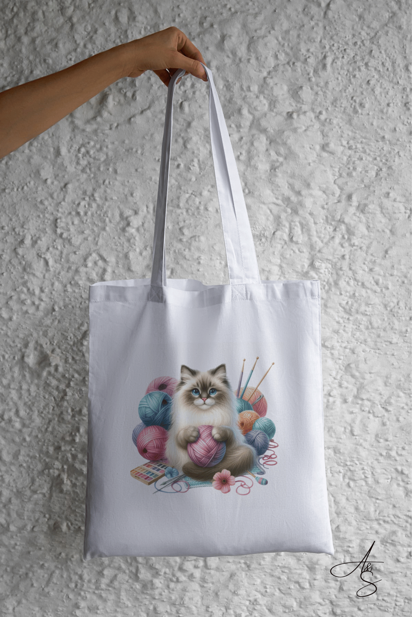 Chat & balle de laine