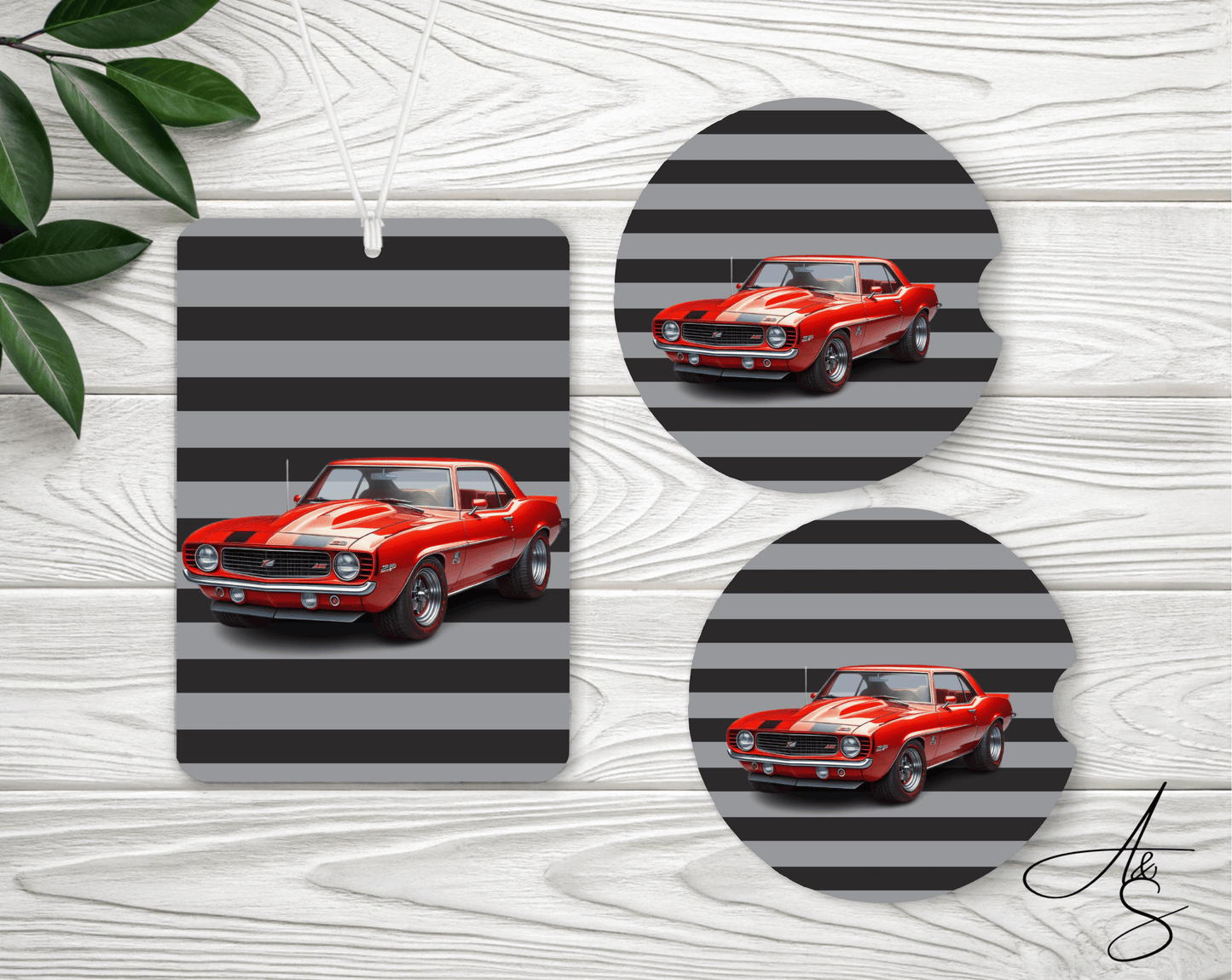 Ensemble voiture rouge
