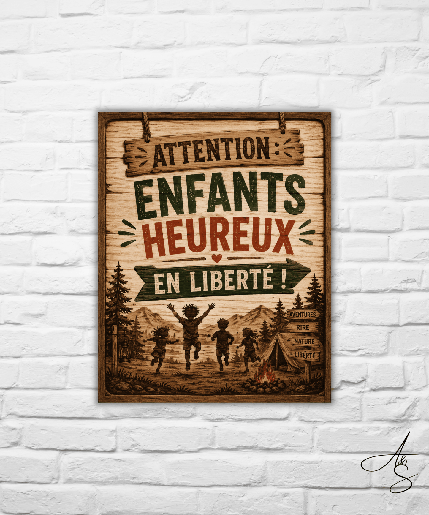 Attention : Enfants heureux en liberté !
