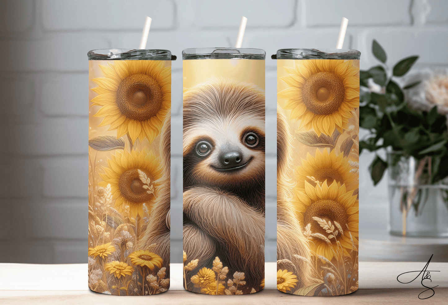 Paresseux et tournesol