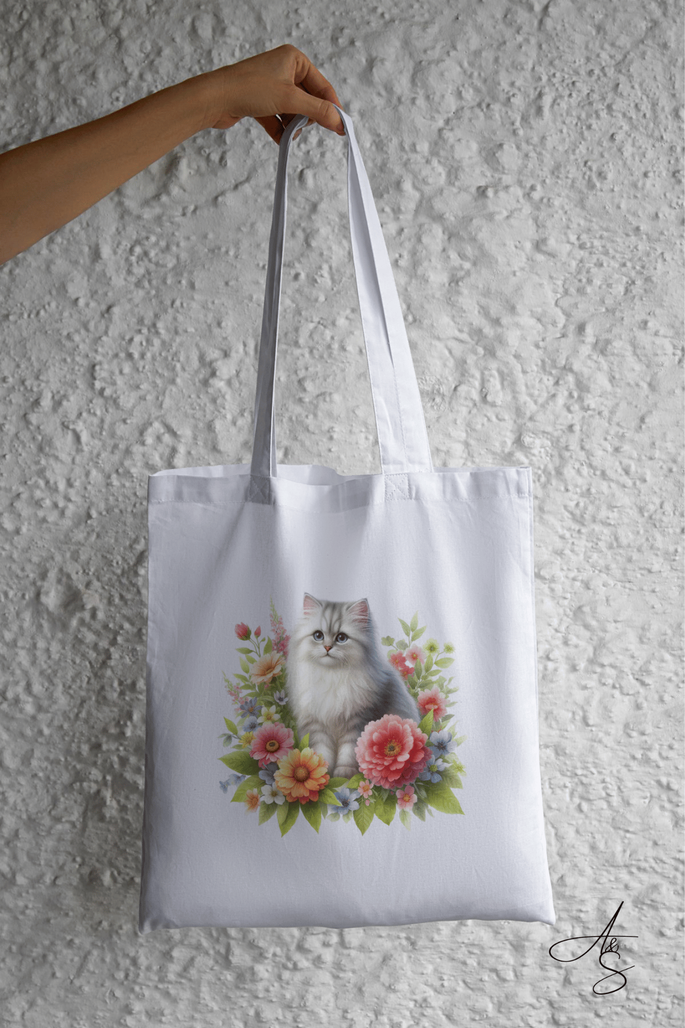 Chat & fleurs
