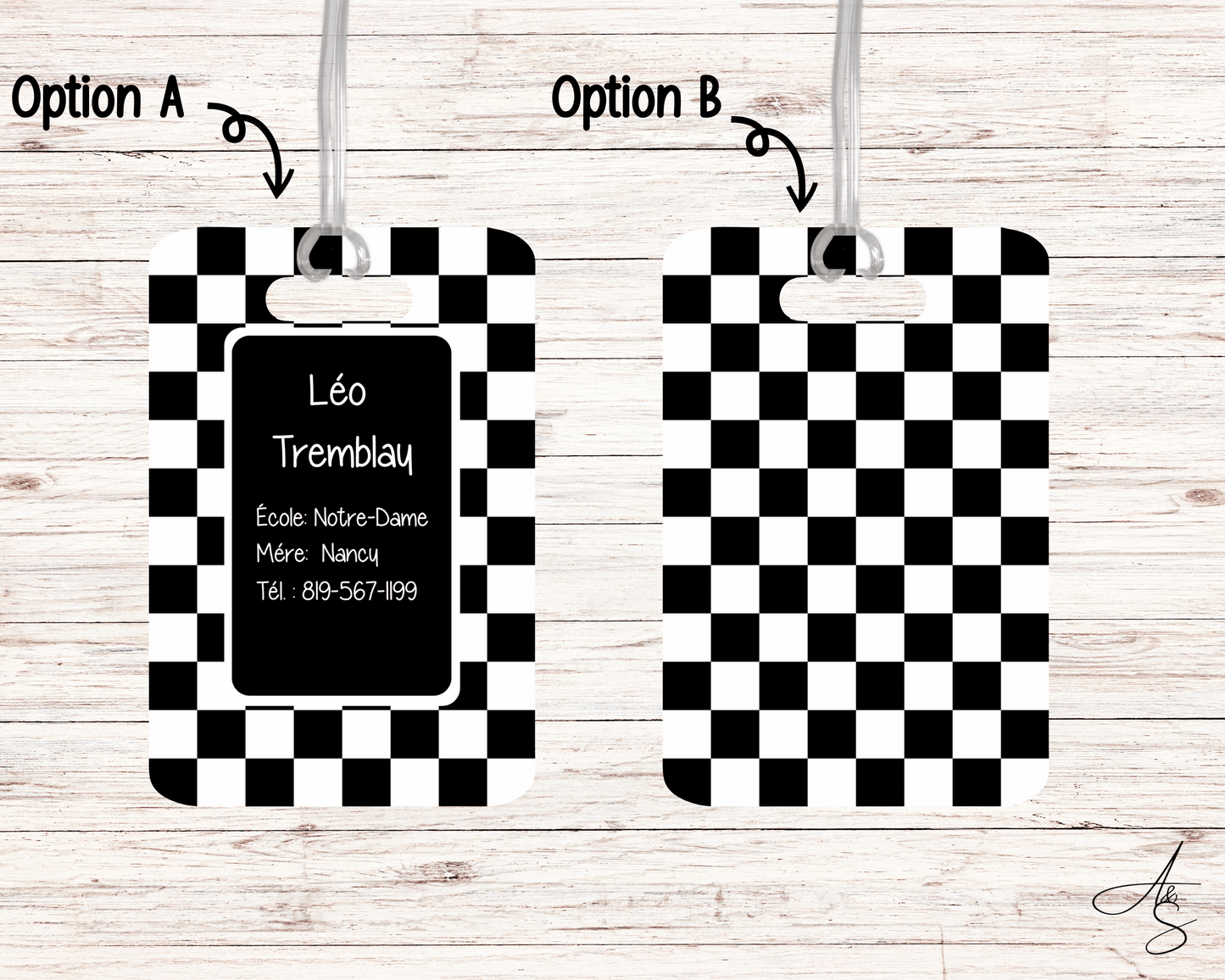 Carreaux noir et blanc