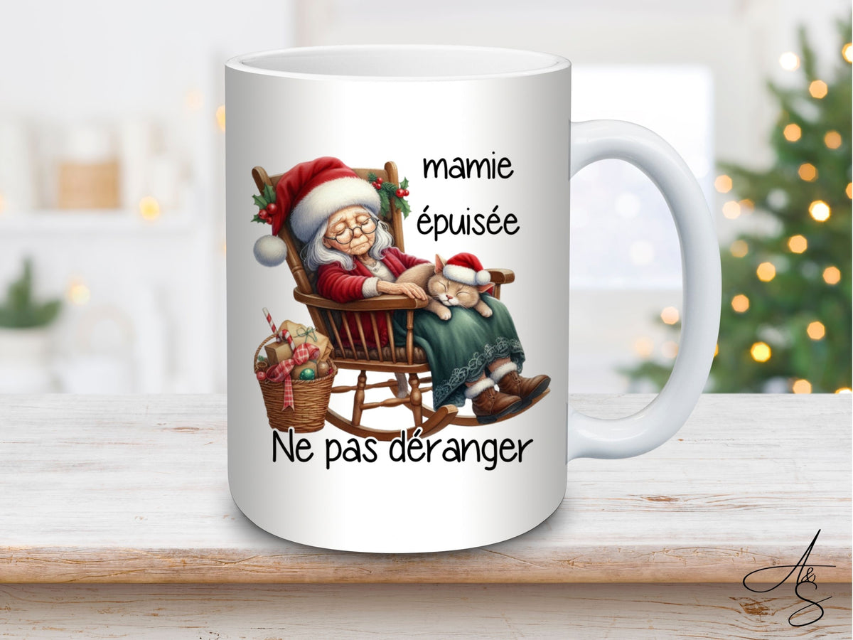 Mamie épuisée ne pas déranger