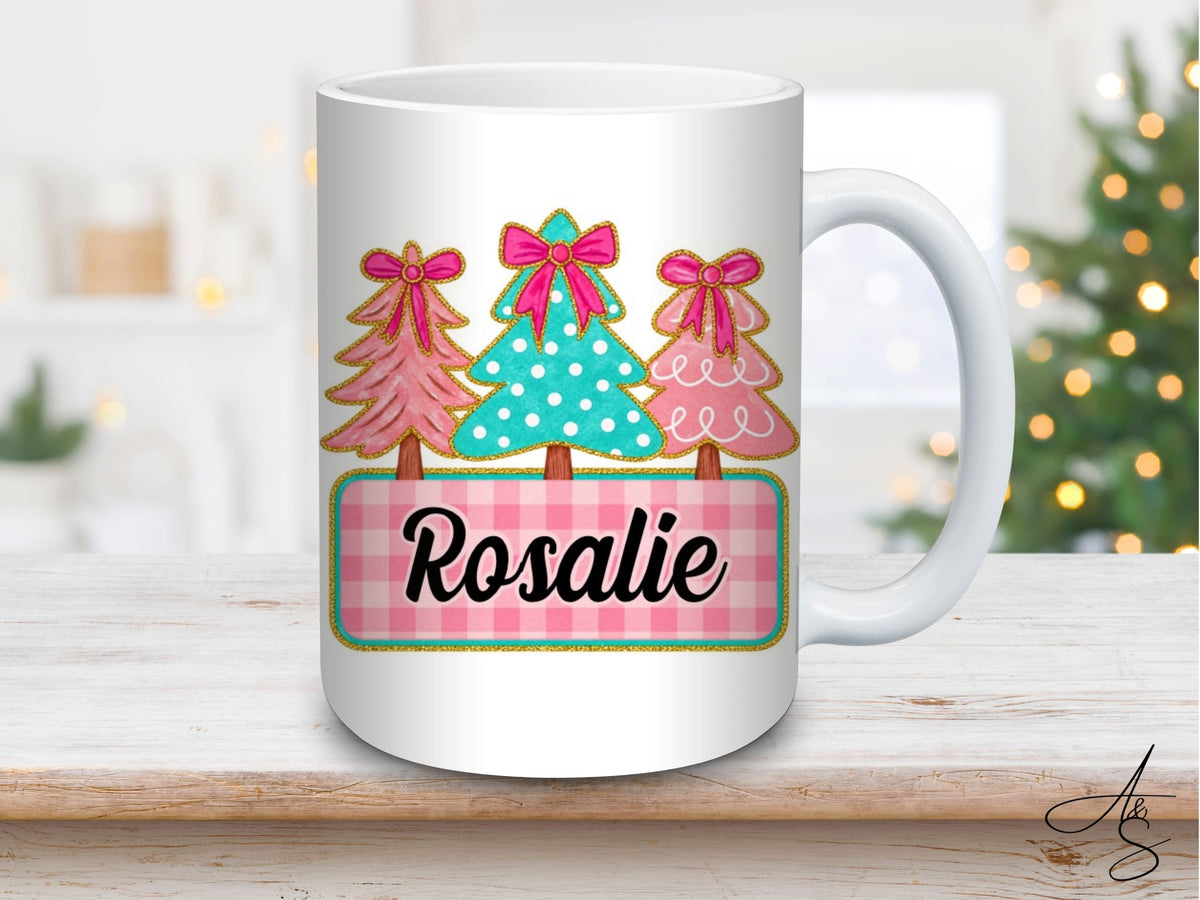 Sapins roses personnalisé