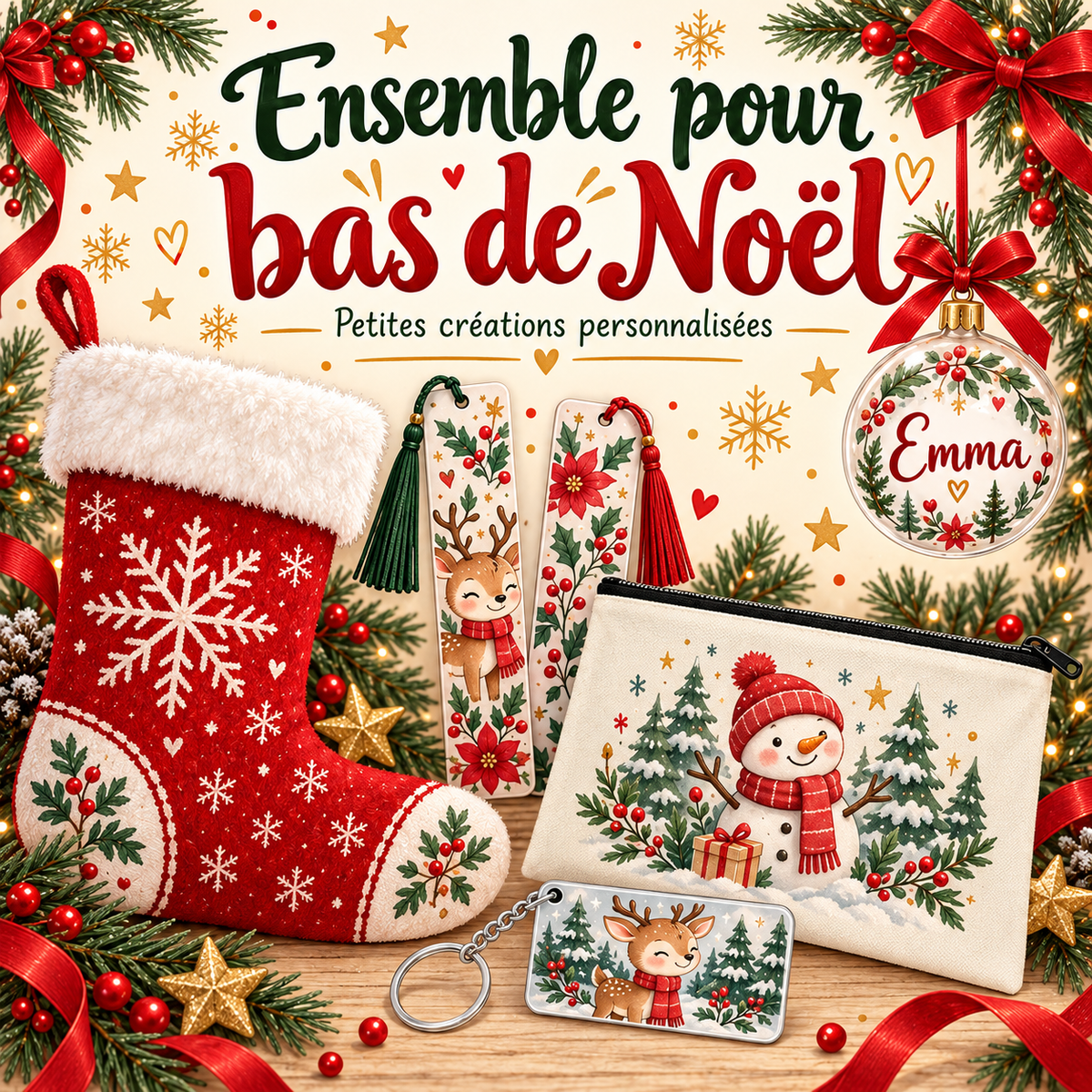 Ensemble pour bas de Noël