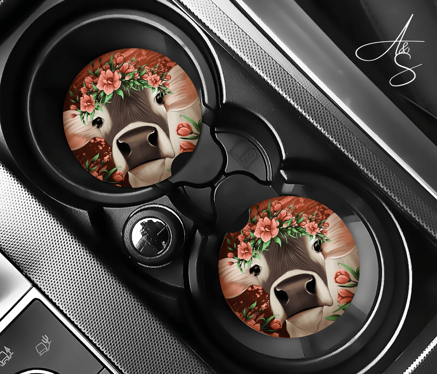 Vache & fleurs