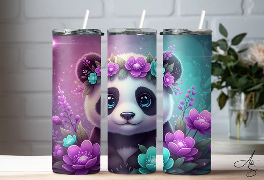 Panda bleu & mauve