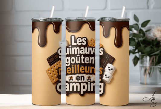 Les guimauves goûtent meilleurs en camping