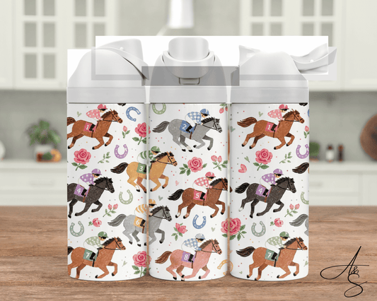 Course à cheval & rose
