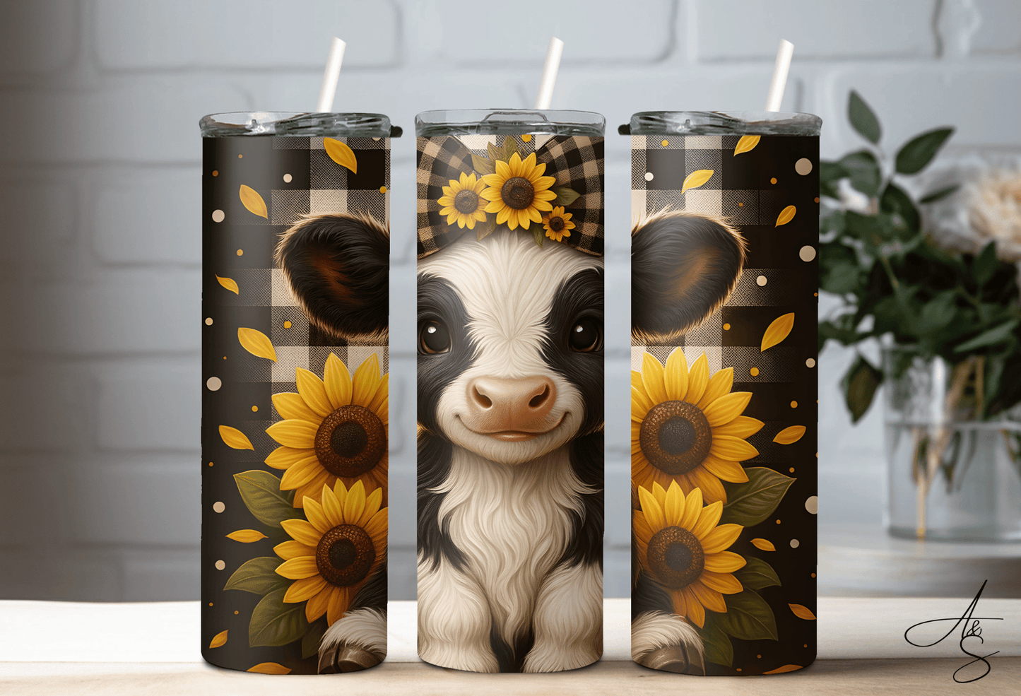 Vache & tournesols