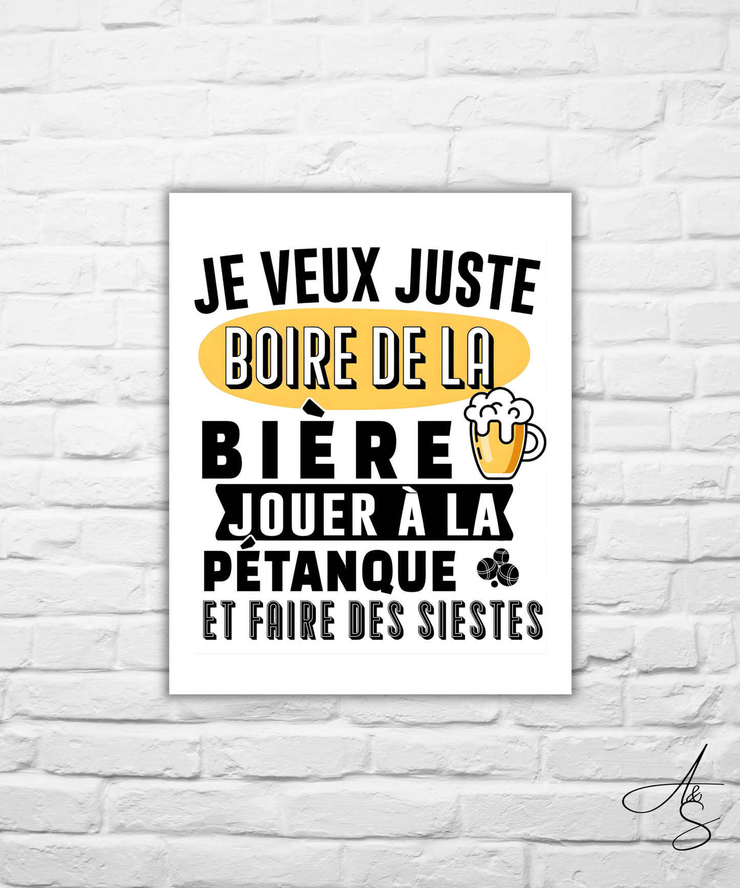 Je veux juste boire de la bière jouer à la pétanque et faire des siestes