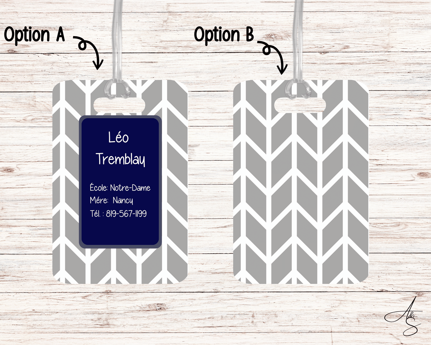 Gris & ligne blanche