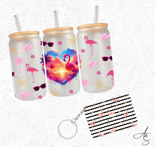 Ensemble flamant rose