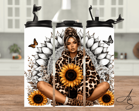 Femme & tournesols