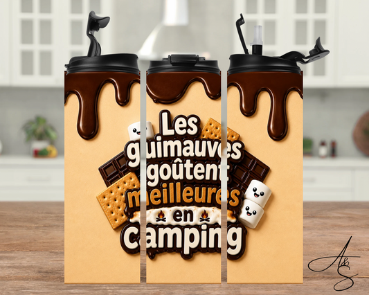 Les guimauves goûtent meilleures en camping