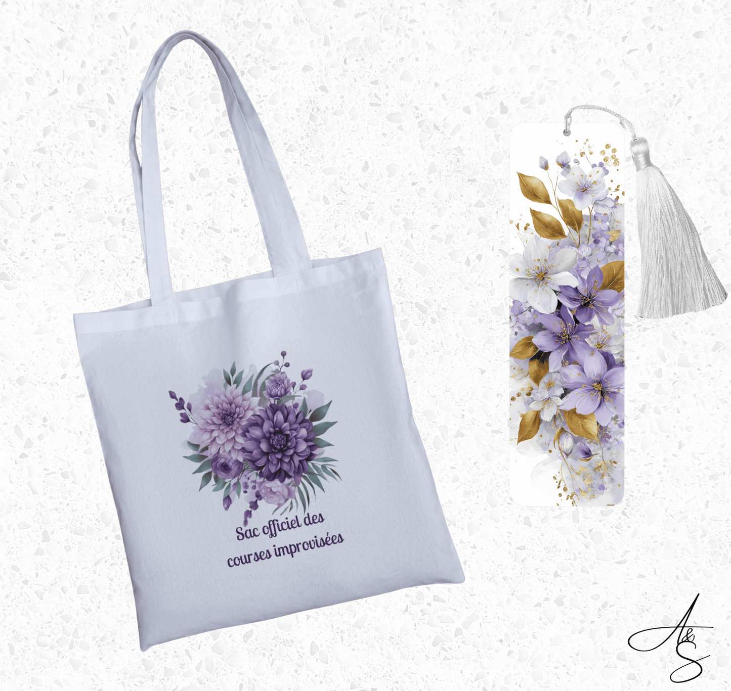 Ensemble fleurs mauves