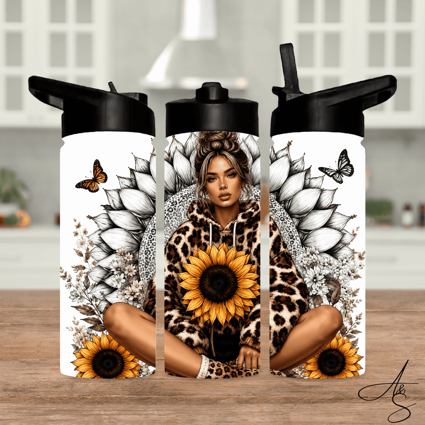 Femme & tournesols