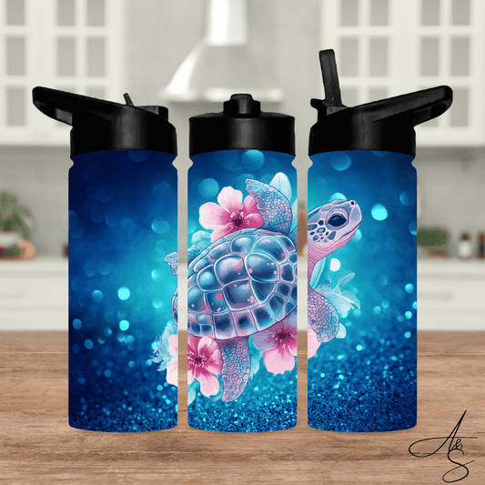 Tortue brillant bleu