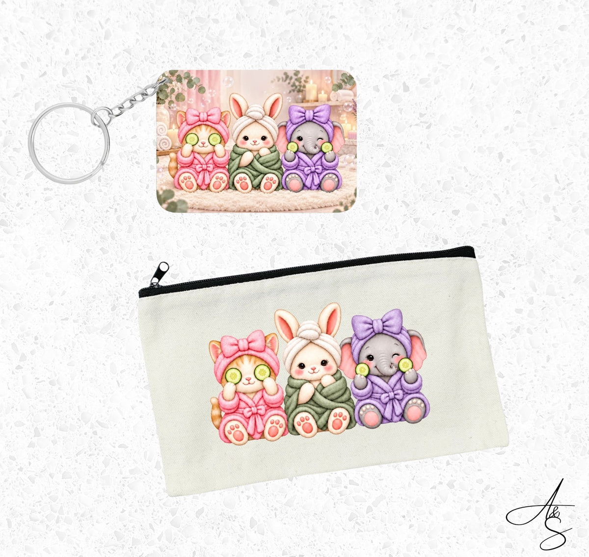 Ensemble animaux au spa