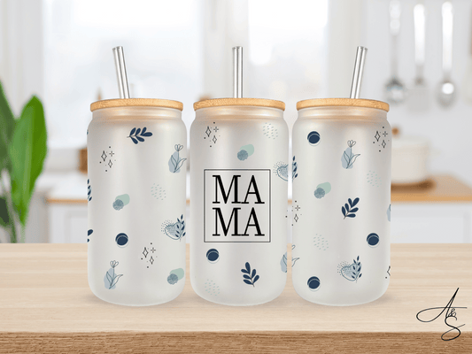 Mama minimaliste bleu