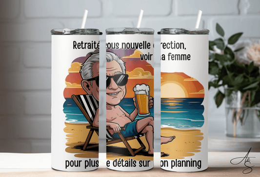 Retraité sous nouvelle direction, voir ma femme pour plus de détails sur mon planning