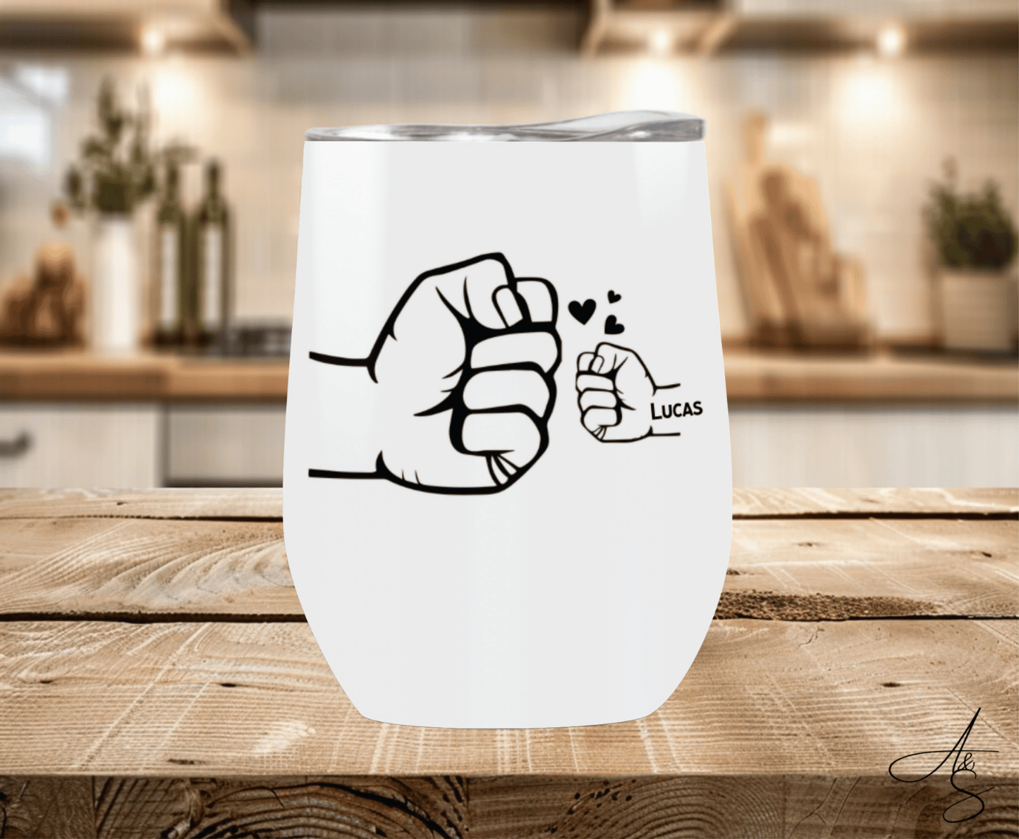 Main papa & enfants personnalisés