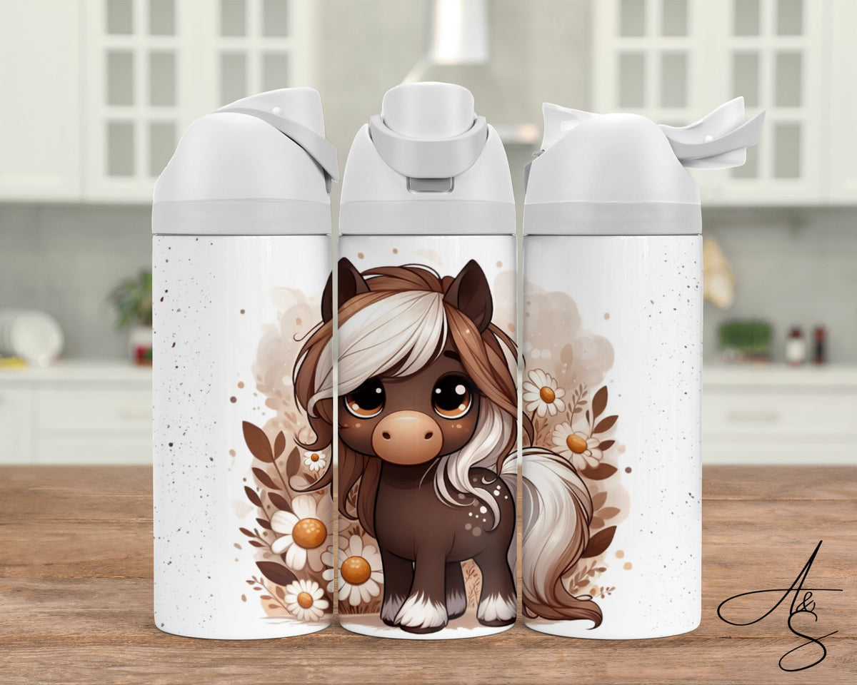 Pouliche brune & blanche