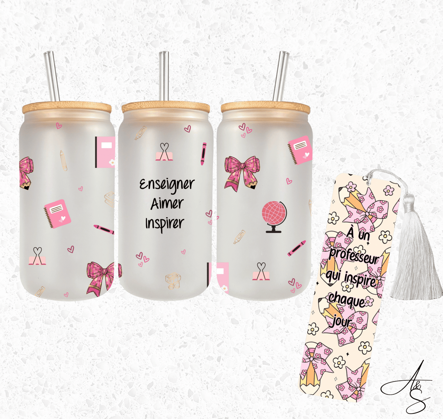Ensemble professeur rose