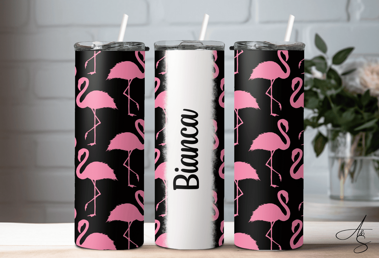 Flamant rose personnalisable