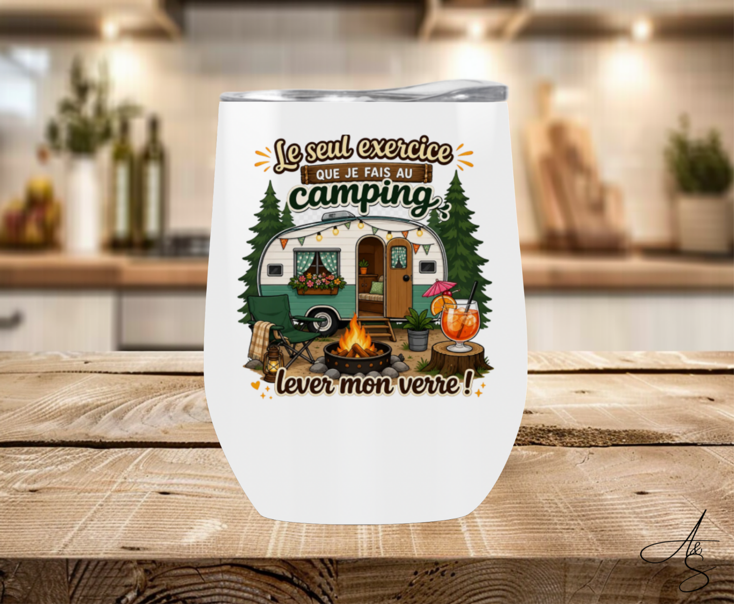 Le seul exercice que je fais au camping lever mon verre !