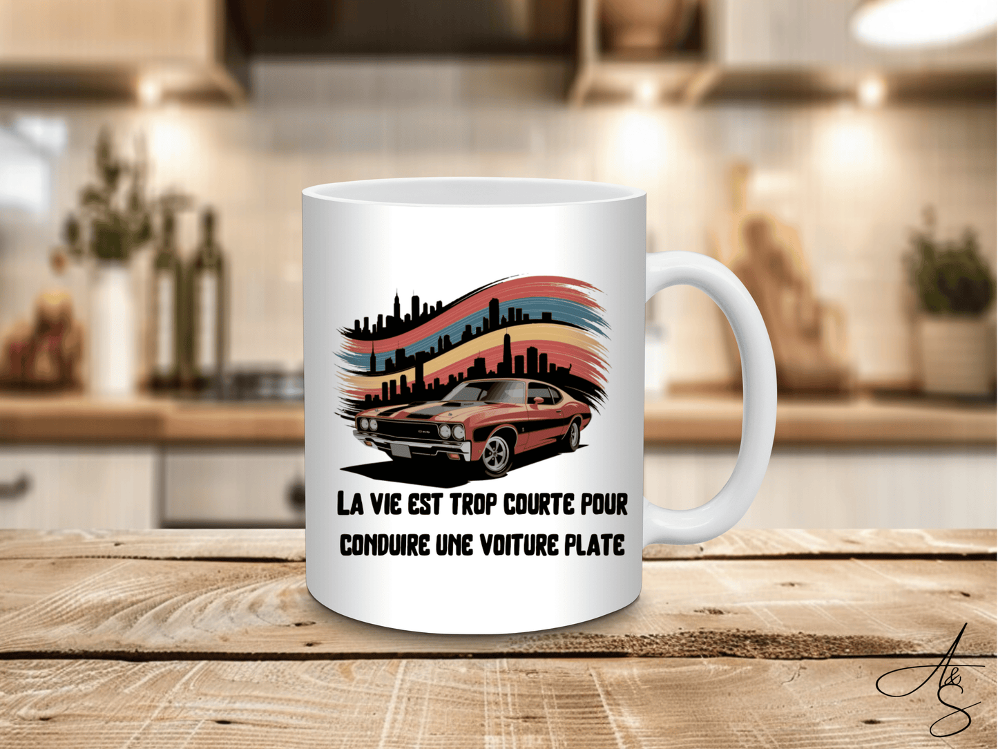 La vie est trop courte pour conduire une voiture plate
