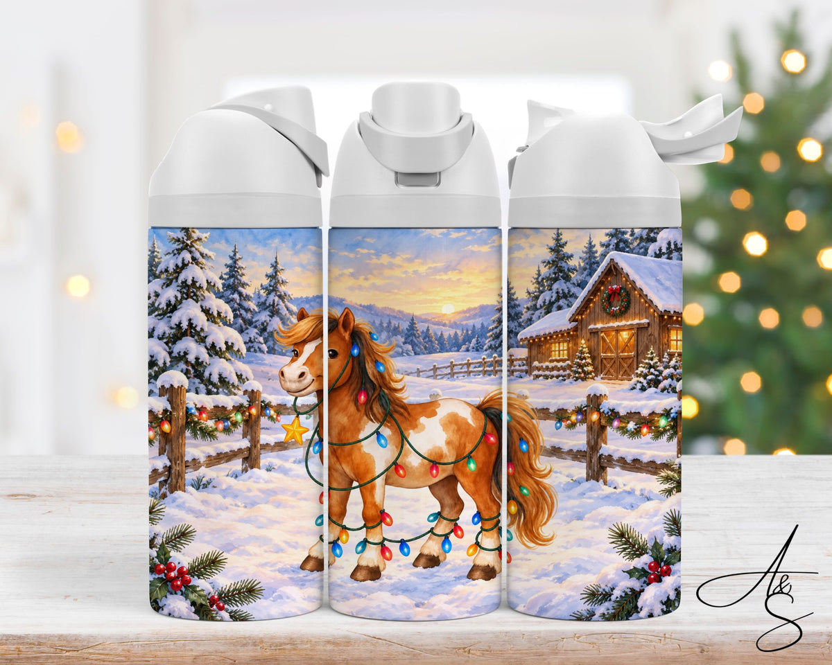 Cheval de Noël au ranch