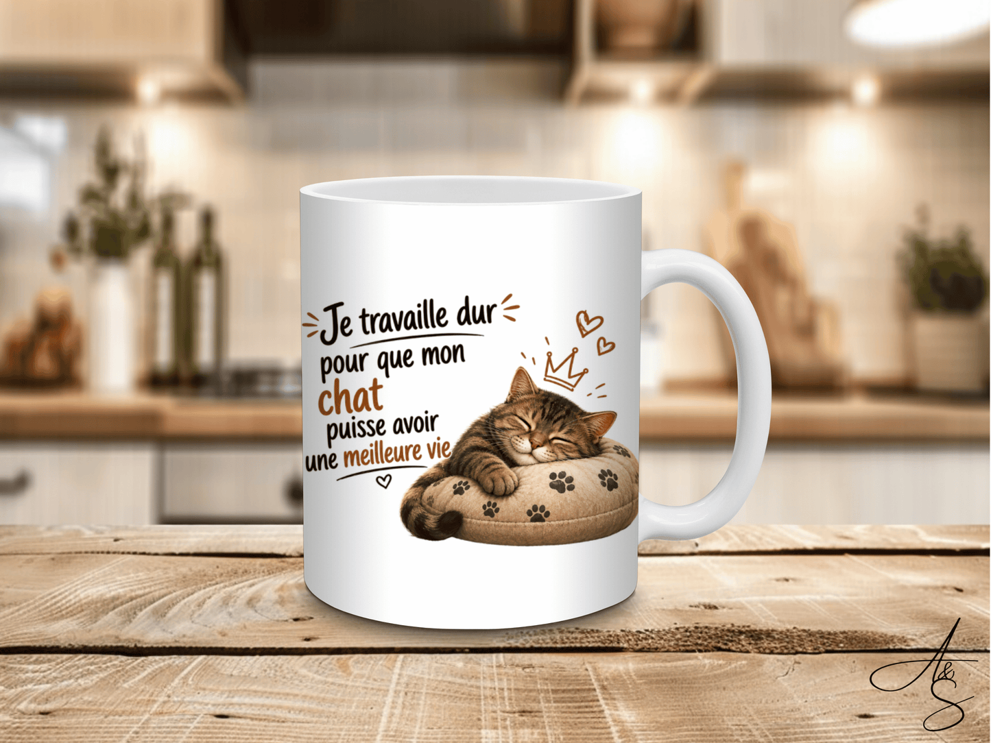 Je travaille sur pour que mon chat puisse avoir une meilleure vie