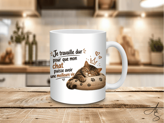 Je travaille sur pour que mon chat puisse avoir une meilleure vie