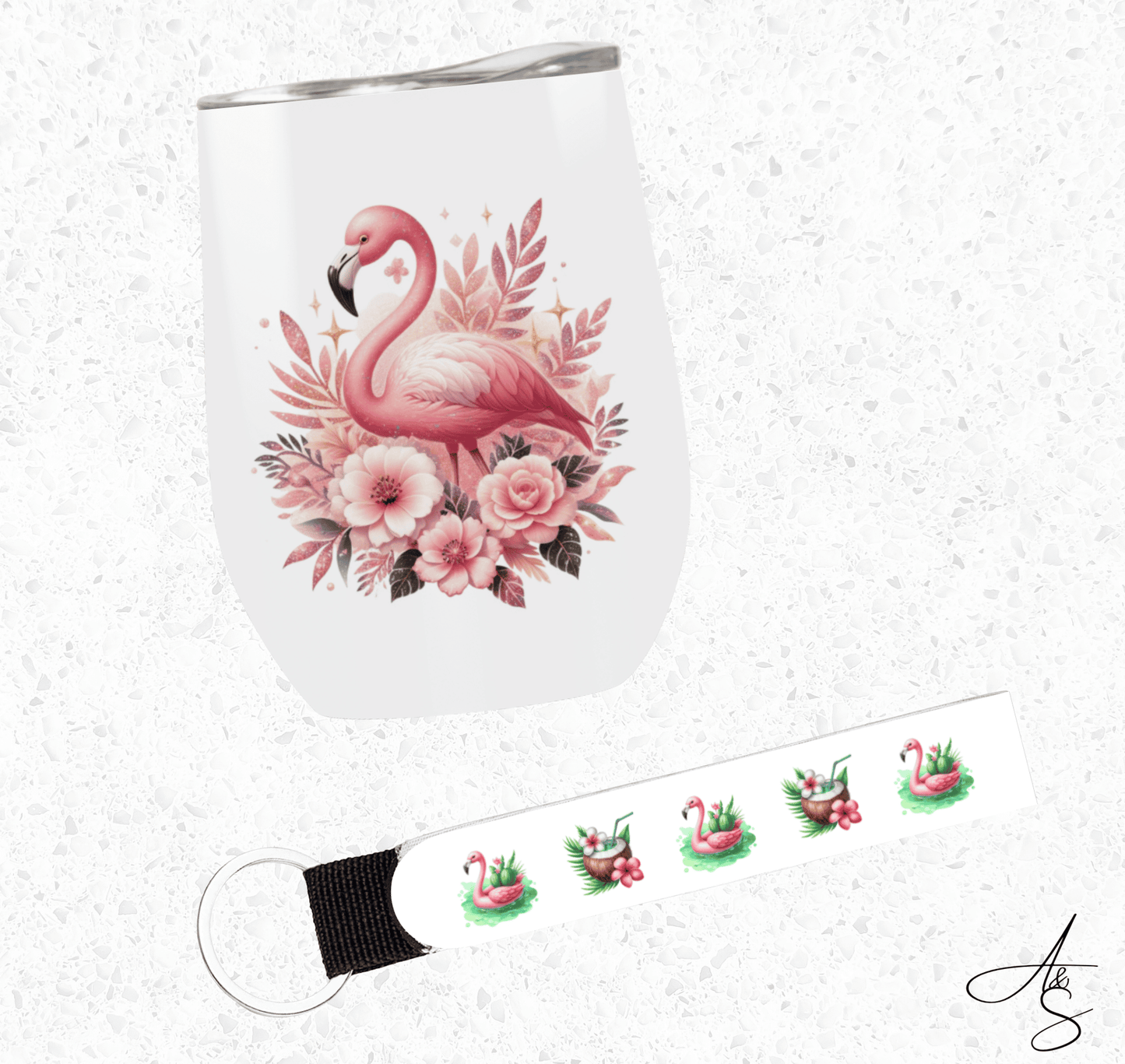 Ensemble flamant rose