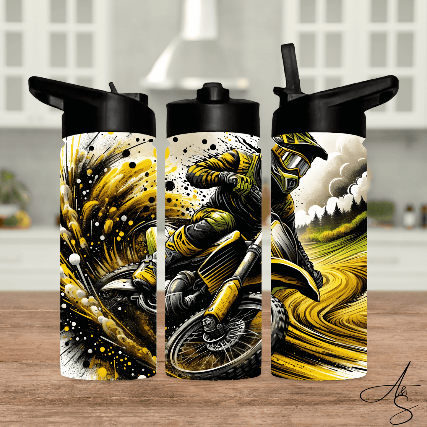 Motocross jaune