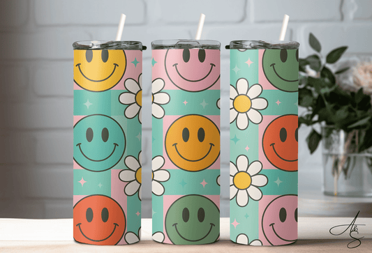 Sourire rose & turquoise